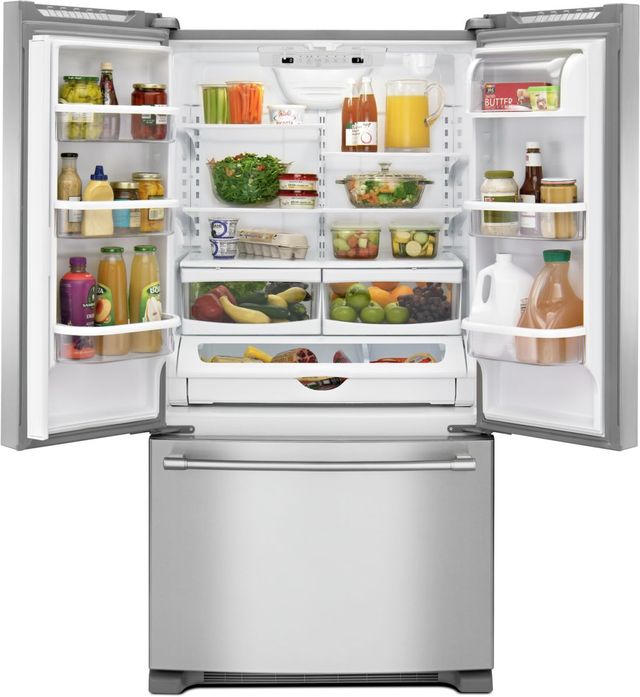 Maytag® 36 in. 25.2 Cu. Ft. Fingerprint Resistant Stainless Steel French Door Refrigerator-2