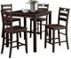 Furniture of America® Lubbock 5-Piece Expresso Counter Height Dining Table Set-0