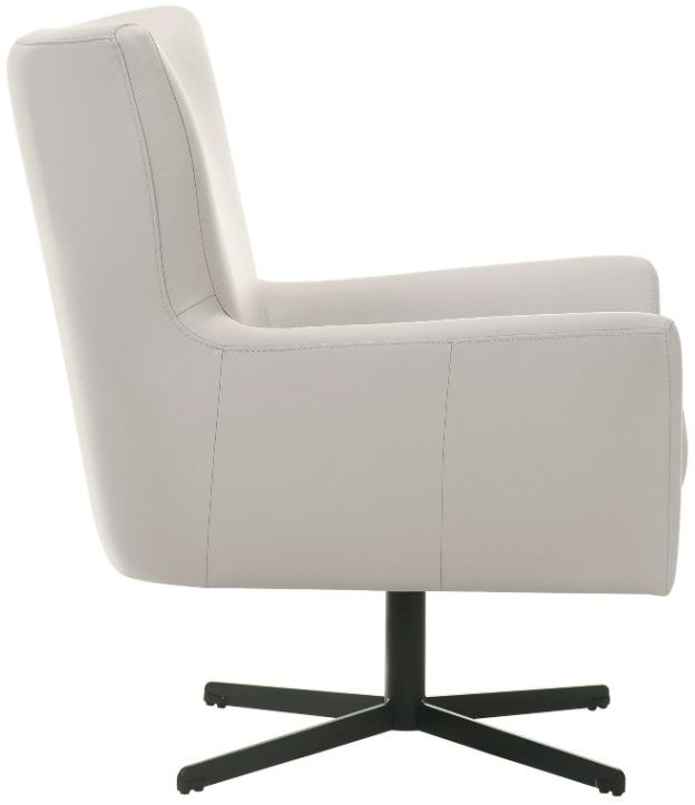 New Classic® Home Furnishings Acadia Mist Leather Swivel Chair-2