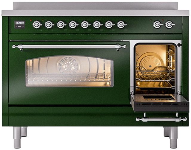 Ilve® Nostalgie II Series 48" Emerald Green Pro Style Induction Range-3