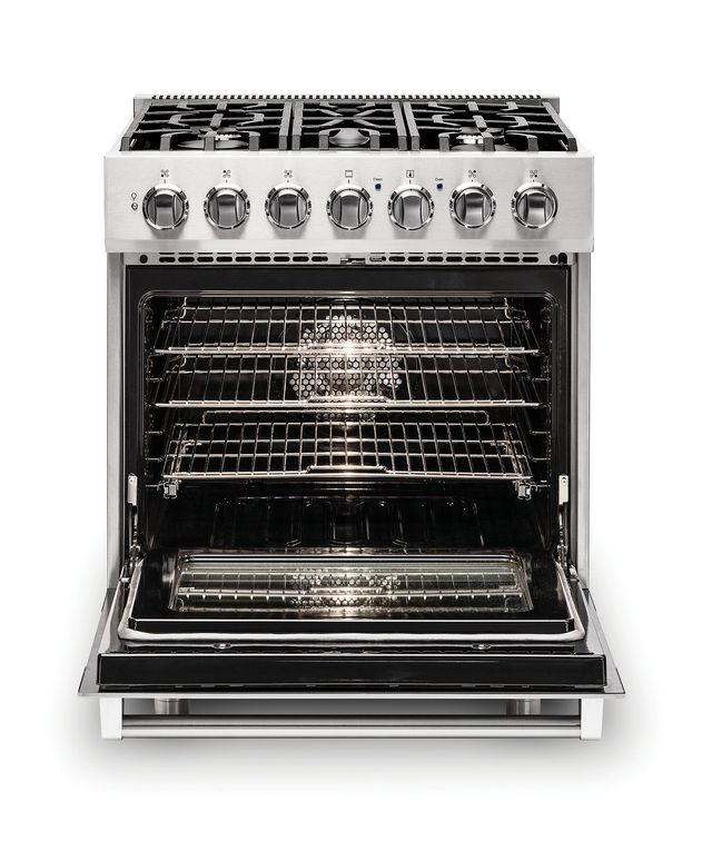 Viking® 3 Series 30" White Freestanding Dual Fuel Natural Gas Range-1