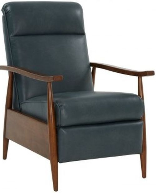 BarcaLounger® Hampton Roma Bluegray Leather Manual Recliner-0