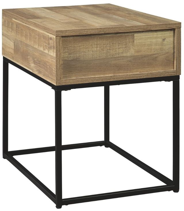 Signature Design by Ashley® Gerdanet Natural End Table with Black Base-2