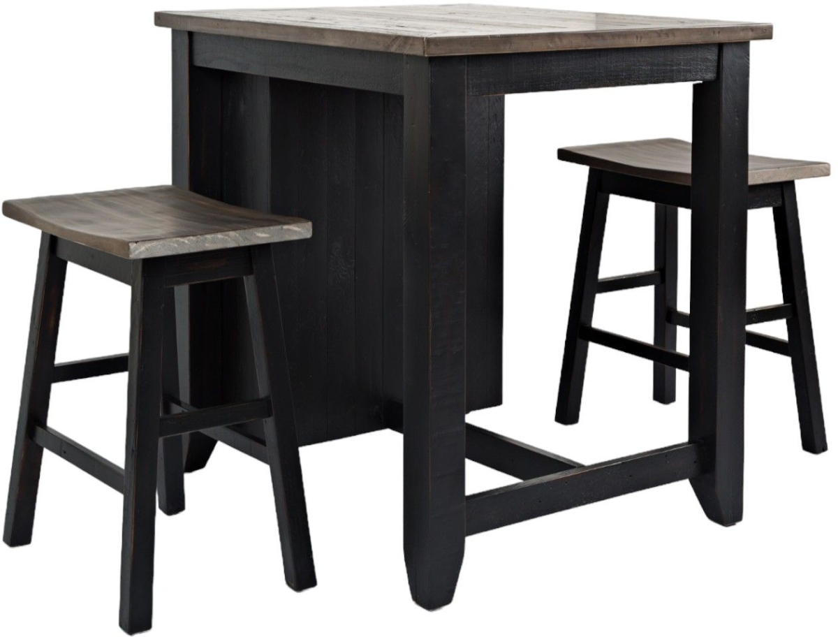Jofran Madison County Black 3-Piece Counter Height Set