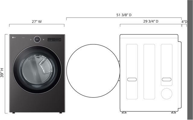 LG 7.4 Cu. Ft. Black Steel Front Load Gas Dryer-2