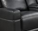 Leather Italia™ Royce Valley Black Power Reclining Loveseat with Console-2