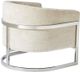 Olliix by Madison Park Cream/Chrome Haven Accent Chair-3