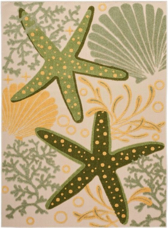 Nourison Home™ Aloha Green Yellow 5'x8' Area Rug-0