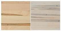 Country View Woodworking Customizable Avondale Wormy Maple Top 48" Dining Table with 2-Leaves and Brown Maple Base-3