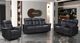 Mazin Furniture Ellesmere Dark Grey Manual Reclining Loveseat with Center Console-3