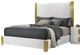 Furniture of America® Basildo Gold/White Queen Panel Bed-0