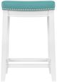 Linon Claridge Teal/White Counter Stool-2