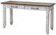 Steve Silver Co. Bear Creek Honey Smoke Sofa Table with White Base-0