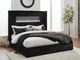 Signature Design by Ashley® Agrander Black Queen Upholstered Panel Bed-1