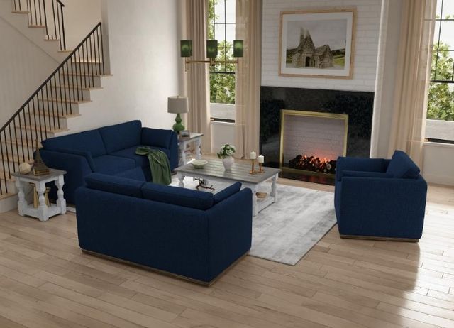 International Furniture Direct Vallarta Navy Blue Accent Chair-2