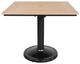 CabanaCoast® Customizable Skye Aluminum/Wooden 36" Outdoor Square Pedestal Dining Table-1