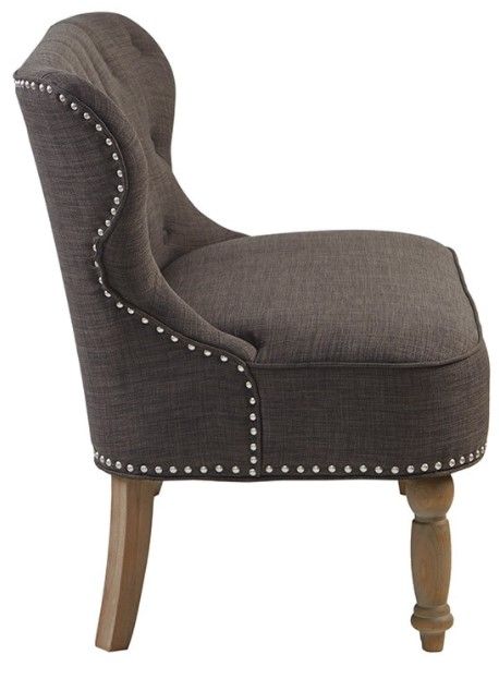 Olliix by Madison Park Stanford Charcoal Settee-2