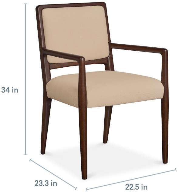 Bassett® Furniture Copenhagen Espresso/Sisal Upholstered Dining Chair-2