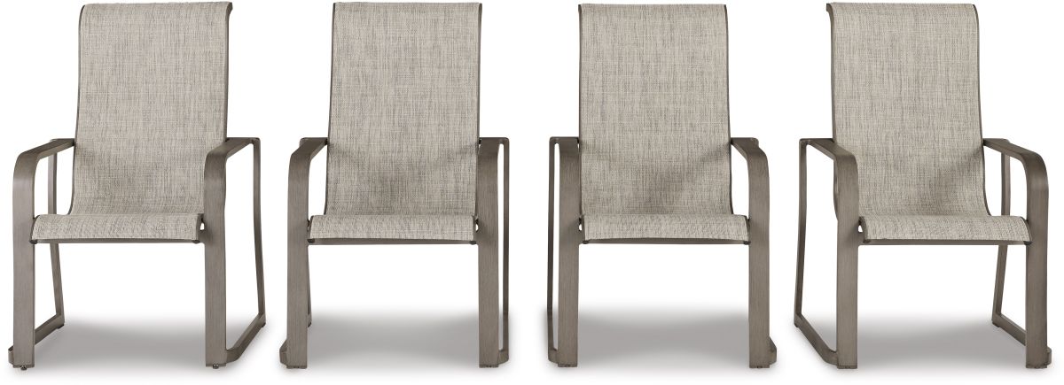 Beach Front Outdoor Sling Arm Chair (set of 4) - Beige Beach Front Outdoor Sling Arm Chair (set of 4) - Beige