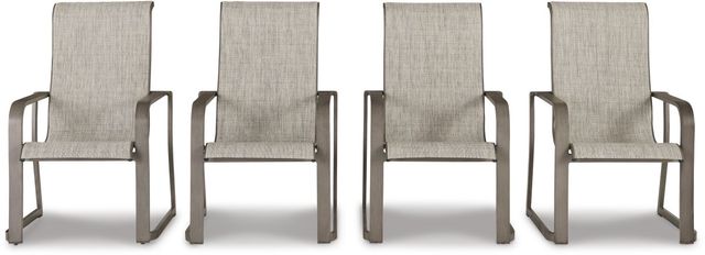 Beach Front Outdoor Sling Arm Chair (set of 4) - Beige