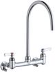 Elkay Chrome 8" Centerset Deck Mount Laminar Flow Faucet with Offset Inlets and Stop-0