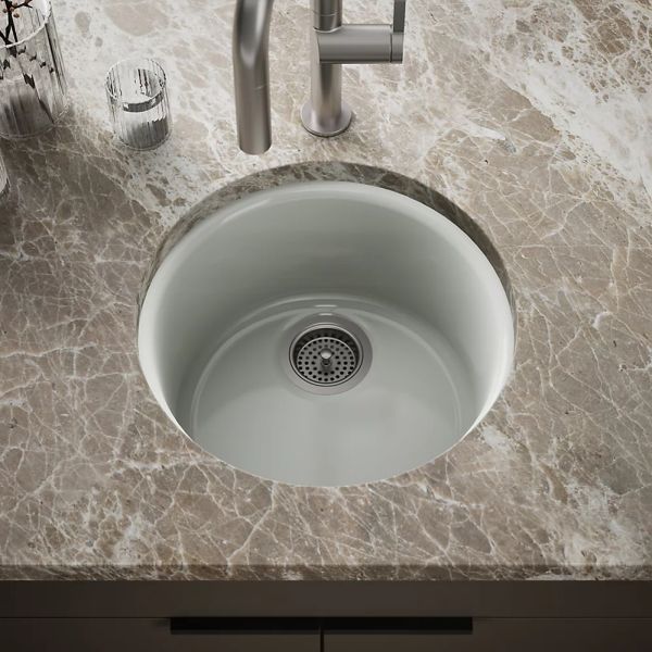 KOHLER® Porto Fino™ Sea Salt 19" Top/Undermount Single-Bowl Bar Sink-1