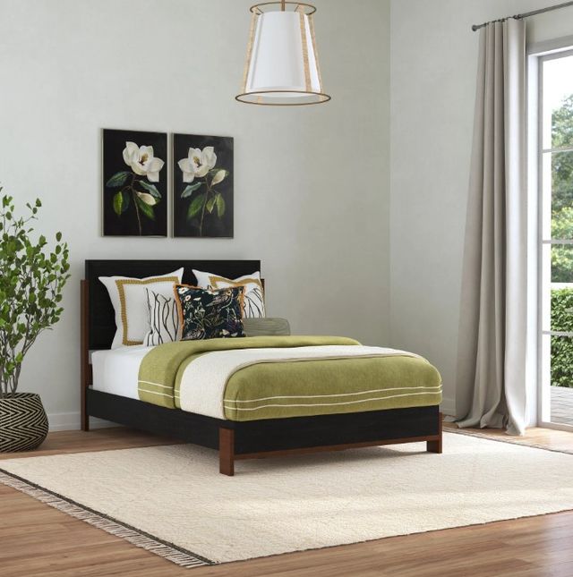Flexsteel® Waterfall Deep Ebony Queen Panel Bed-3