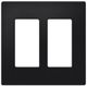 Crestron® 2-Gang Decorator Style Faceplate-Black-0