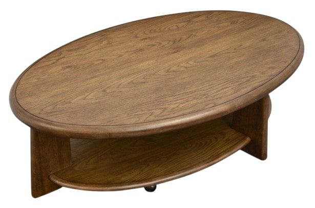 Magnussen Home® Tanner Tawny Brown Oval Cocktail Table with Casters-4