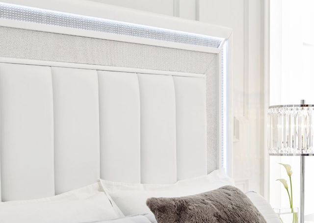Signature Design by Ashley® Chalanna White King Upholstered Panel Storage Bed-4