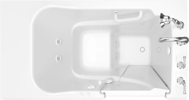 American Standard Gelcoat 30" x 52" White Walk-in Tub with Whirlpool System - Right-Hand Drain With Faucet-1