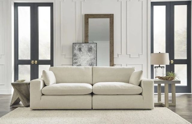 Benchcraft® Elyza 2-Piece Linen Sectional Loveseat-1