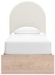 Signature Design by Ashley® Arloster Tan/White Twin Upholstered Panel Bed-2
