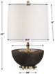 Uttermost® Kalo Mahogany Semi-Circular Table Lamp-3