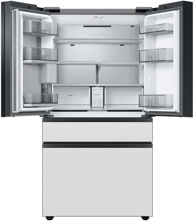 Samsung Bespoke 36 In. 28.8 Cu. Ft. White Glass French Door Refrigerator-4