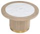 Fairfield® Everett Biscotti Small Round Bunching Cocktail Table with White Carrara Stone Top-1