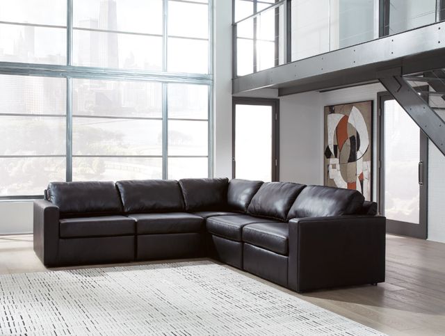 Signature Design by Ashley® ModMax II 5-Piece Black Curved  Sectional-1