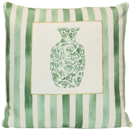 Stylecraft Tamara Day Green Stripes Designer Pillow-0