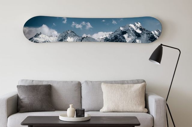 Classy Living Exhilarating Mountain Majesty Snowboard 59" Wall Art-1
