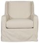 Vanguard® Josie Slipcovered Muslin Off-White Swivel Chair-1