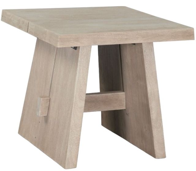 Home Trends & Design Piedmont Matte Driftwood Side Table -0