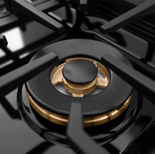 ZLINE Autograph Edition Paramount 30" 4.2 Cu. Ft. Stainless Steel Gas Range with 4 Burner DuoPro™ Cooktop, Convection Gas Oven, White Matte Door and Polished Gold Accents-3