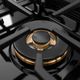 ZLINE Autograph Edition Paramount 30" 4.2 Cu. Ft. Satin Stainless Steel Gas Range with 4 Burner DuoPro™ Cooktop and Convection Gas Oven with White Matte Door and Polished Gold Accents-4