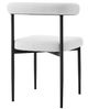 Armen Living Shannon 2-Piece Black/Cream Upholstered Dining Side Chair Set-3