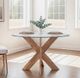 Powell® Auden Glass Top Dining Table with Natural Base-1