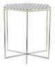Zuo® Modern Forma Zebra Patten Side Table with Chrome Base -2