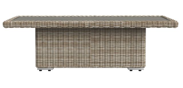 Elements International Carmona Natural Woven Outdoor Coffee Table-3