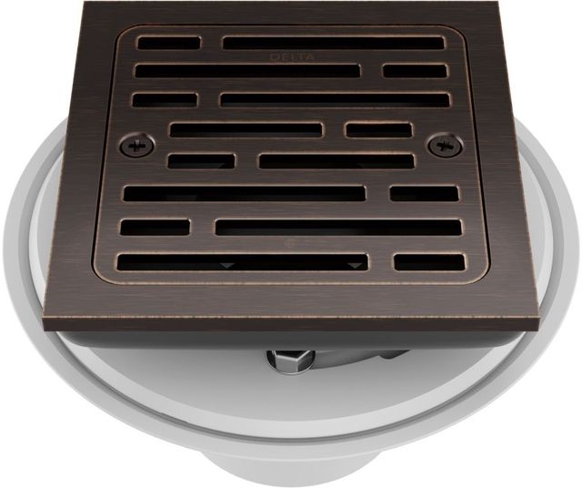 Delta Venetian Bronze 4" Tile-In Square Shower Drain-0