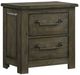 Elements International Maverick Antique Gray Nightstand-0