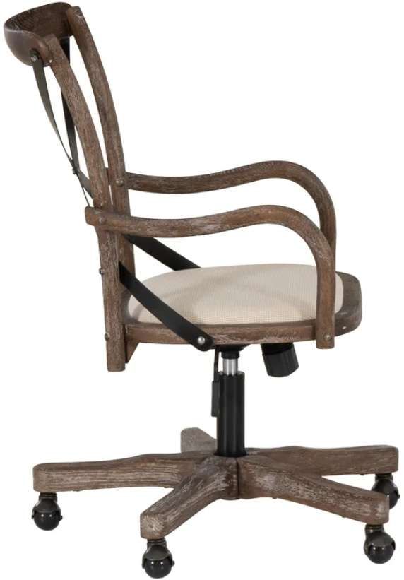 Linon Carson Gray Wash Office Chair-3